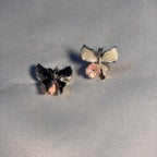Opaline Floral Butterfly stud