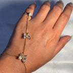 Butterfly hand chain bracelet(Gold)