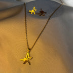 Dragonfly Pendant Necklace and Studs