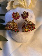 Lakshmi Lotus Drop Jhumkas