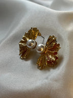 Half flower with pearl studs