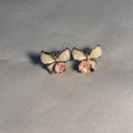 Opaline Floral Butterfly stud