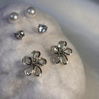Crystal Blossom Trio studs