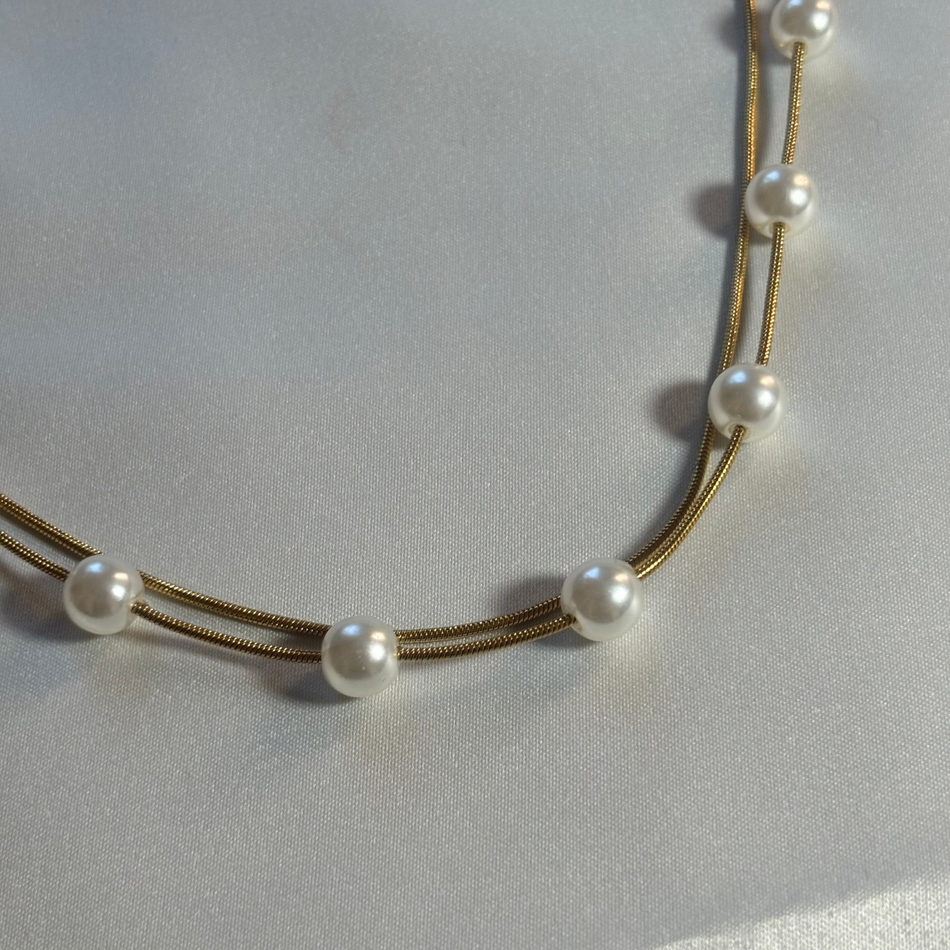 Gold with pearl waist chain