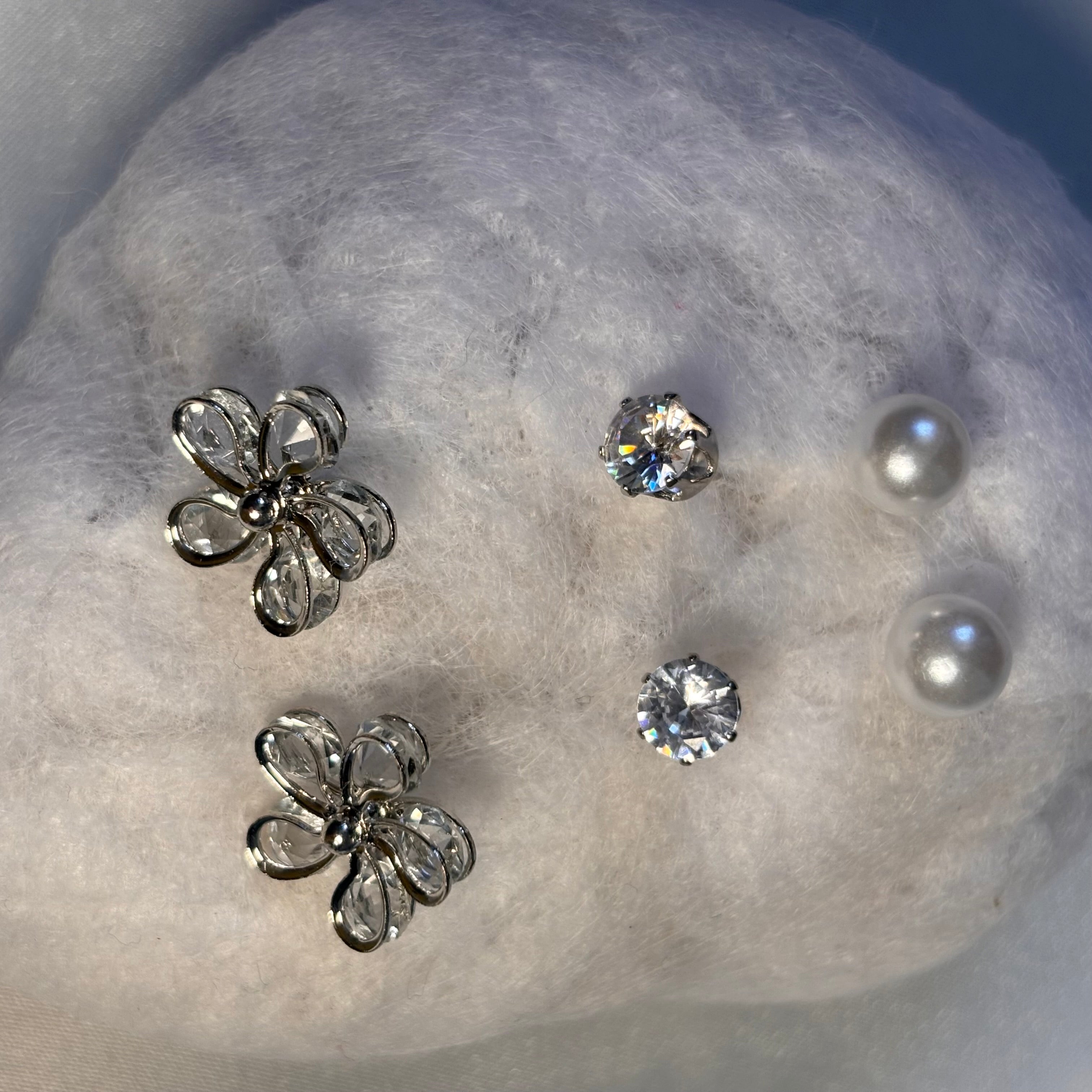 Crystal Blossom Trio studs