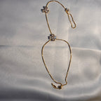 Floral hand chain bracelet (Gold)