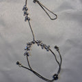 Marquise cut stone hand chain(silver)