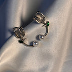 White Tulip Pearl Studs