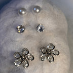Crystal Blossom Trio studs