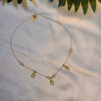 Gemstone & Pearl Festoon Invisible necklace