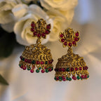Lakshmi Lotus Drop Jhumkas
