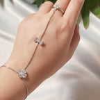 Lace Flora hand chain (Silver)