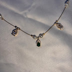 Gemstone & Pearl Festoon Invisible necklace