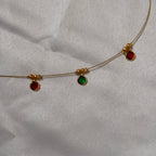 Pink and green drops invisible chain