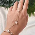 Celestial Flora hand chain (silver)