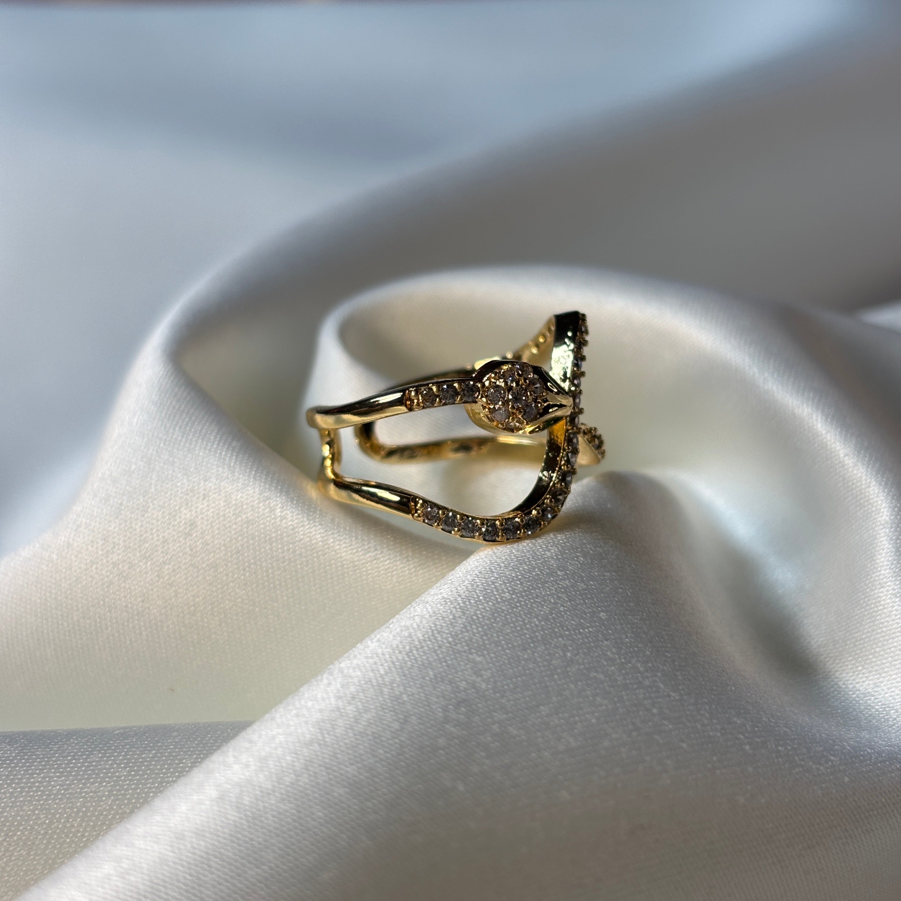 Emerald Glow Ring - Size Adjustable