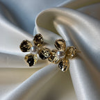 Four Petal Pearl Earrings