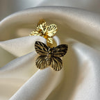 Golden Butterfly Studs