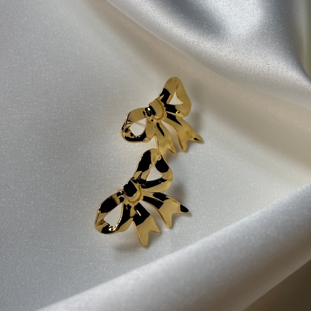 Golden Bow Studs