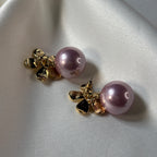 Pink Pearl Floral Earring
