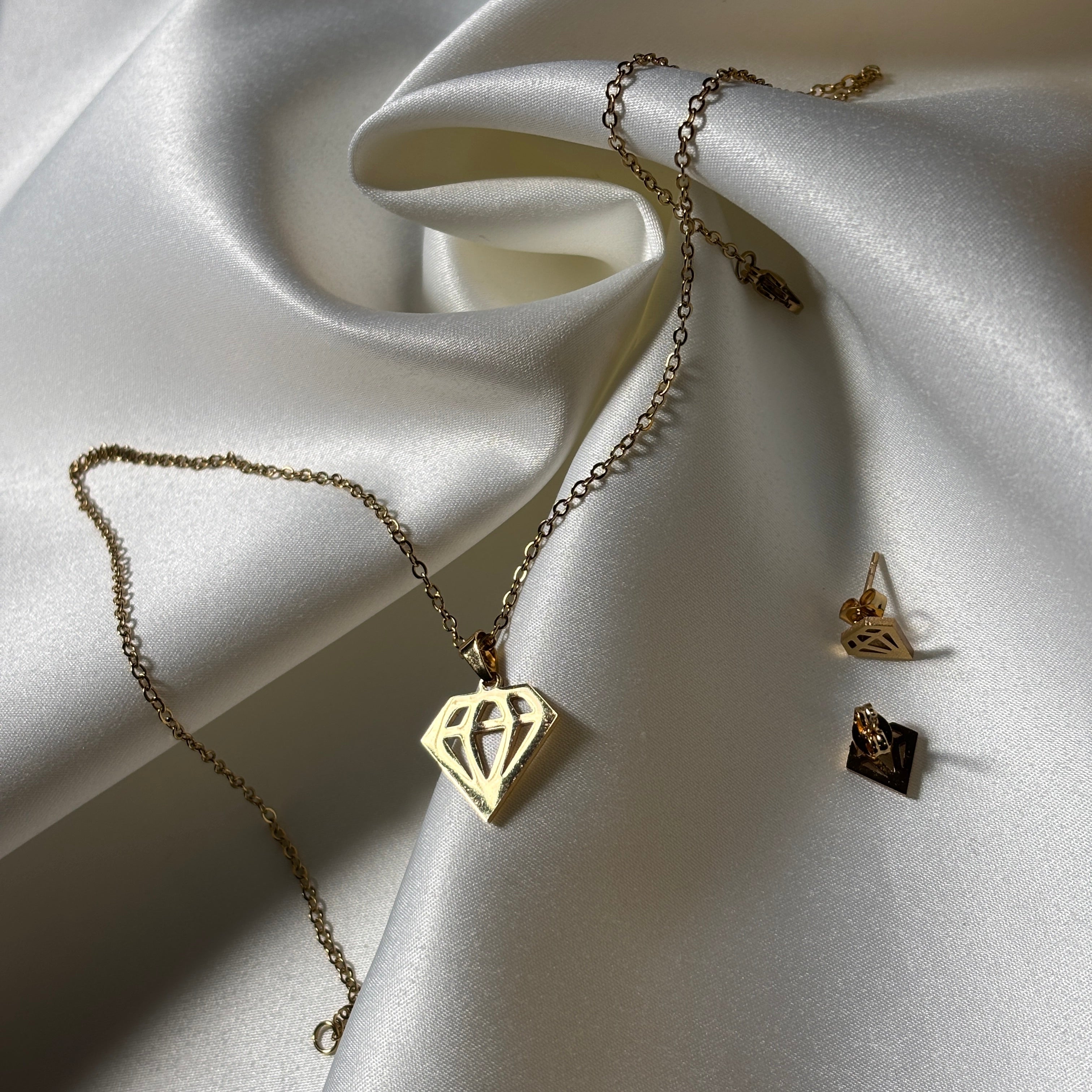 Diamond Duo Necklace Set