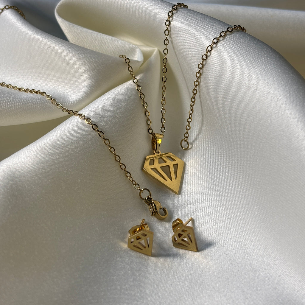 Diamond Duo Necklace Set