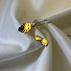 Golden Leaf Breeze Necklace & Earring Set