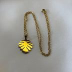 Golden Leaf Breeze Necklace & Earring Set