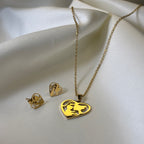 Mom's Love Necklace and Earring Set