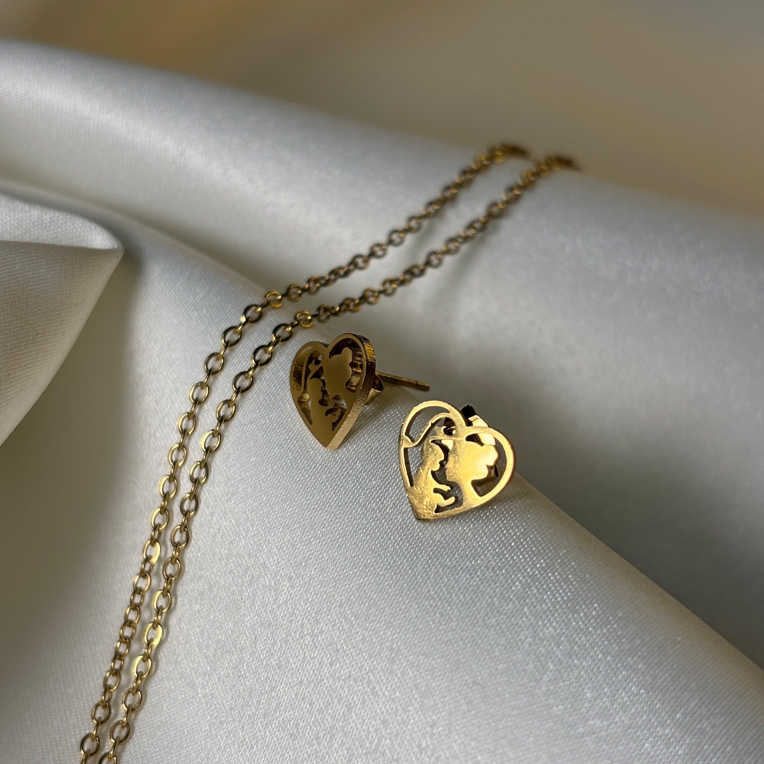 Mom's Love Necklace and Earring Set