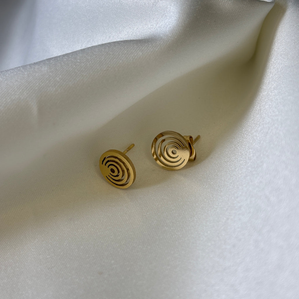 Ripple Circle Necklace and Earring Set